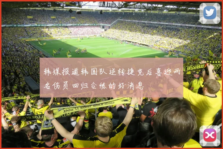 韩媒报道韩国队逆转捷克后喜迎两名伤员回归合练的好消息